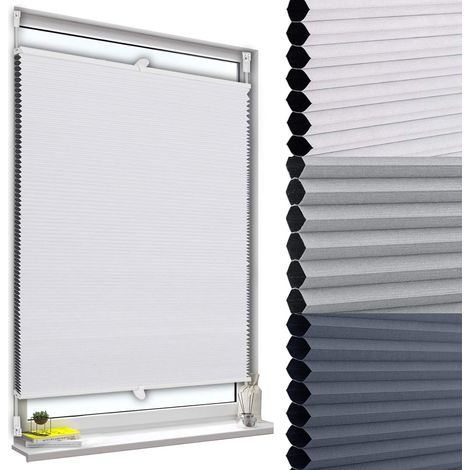 WOLTU Tenda Plissettata a Nido d'Ape Tende Avvolgibili Oscurante al per Finestra Bianco 80x120 cm (Parti in plastica) (1/5)