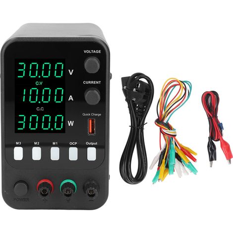 Alimentation CC Variable 300 W 0‑ 0‑10A Affichage LED à 4 chiffres Banc réglable avec bouton d'encodeur (1/5)