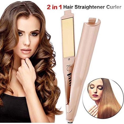 Trade Shop - Frisur Platte 2in1 gelockte Frisur und glattes Twistline-Haar-Locken-Eisen - (1/5)