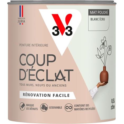 Peinture murale intérieure Coup d'Éclat® V33 Blanc écru Mat Poudré 0,5L