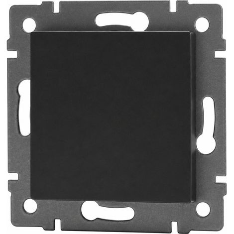 Interrupteur mural 1 gang 1 voie simple allumage en PC noir 13 × 9 × 10 cm – Livraison gratuite