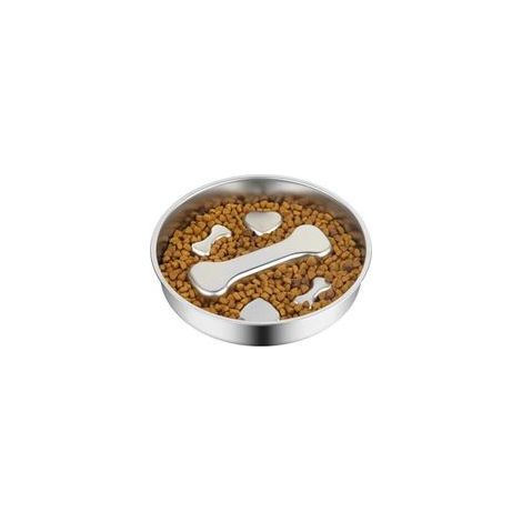 Gamelle Anti-Glouton Chien, 22cm INOX Gamelle Anti Glouton Chiens, Gamelle Chien, Gamelle Grande, Gamelle Chat, Gamelle Chien, Écuelle Anti-Glouton, pour Chiens Et Chats (1/4)