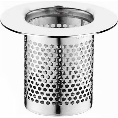 Filtre de vidange en acier inoxydable pour évier de cuisine, filtre protecteur de vidange 6,5 x 6,5 x 5 cm (1/5)