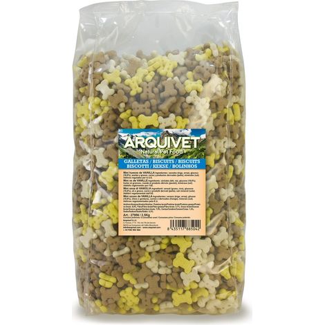 ARQUIVET Biscotti per cani "Mini ossa alla vaniglia" - 2,5 Kg - Snack per cani - Premi per cani (1/5)