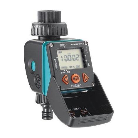 CENTRALINA IRRIGAZIONE AQUAUNO VIDEO2 CLABER  INNESTO RAPIDO 3/4F 1XTRANSISTOR VOLT 9 SELF 8428