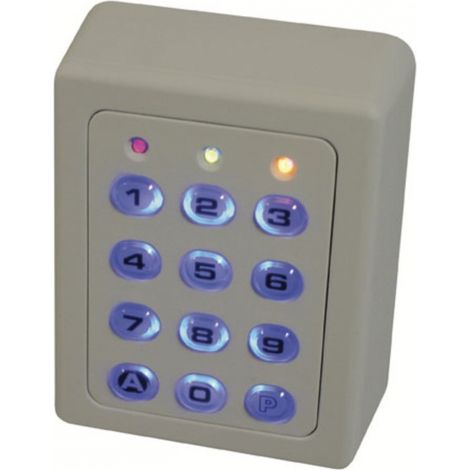 clavier à code - 2 relais - 60 codes - touches plastiques - boitier abs - acie su2-basic