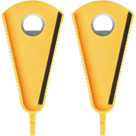 Abrebotellas multifuncional de 2 piezas, abrebotellas antideslizante para personas mayores con manos débiles, tapones de rosca y tarros (1/4)