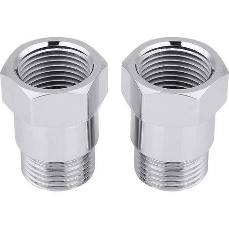 2 pièces 32mm M18 15 O2 capteur d'oxygène Extender Extension entretoise bondes adaptateur argent (1/5)
