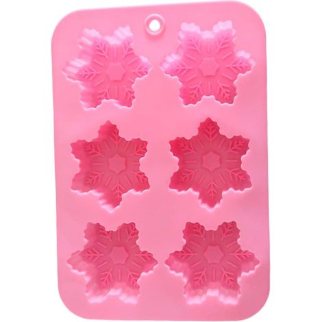 Moule en silicone pour flocons de neige, 1 pièce, pour gâteaux, formes de Noël faites main, flocons de neige détaillés (1/5)