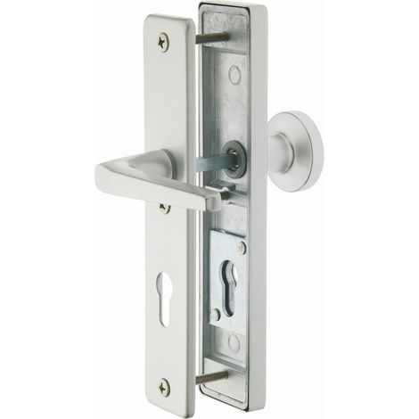 Alpertec Schutzbeschlag Tira Drücker/Knopf Aluminium silber 72 mm Türbeschläge