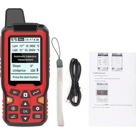 GPS, Flächenmessung, USB-Handcomputer, Streckenberechnung, hintergrundbeleuchteter LCD-Kilometerzähler, automatische Routenberechnung bei Steigungen und manueller Distanzeinstellungsmodus (1/4)
