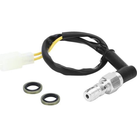 Interrupteur de Frein Hydraulique pour Moto, M10x1.25, Aluminium et Plastique, Type B Coude, Universel (1/5)