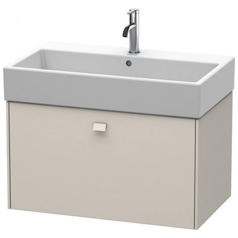 Duravit Brioso Meuble sous-lavabo suspendu 78,4 x 45,9 cm, 1 tiroir, pour lavabo Vero Air 235080, Couleur (avant/corps): Taupe Matt Décor, Poignée Taupe Matt - BR405509191