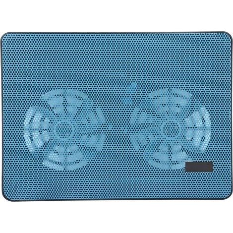 Support Refroidissement PC Portable avec Double Ventilateur Silencieux, Diamètre des Trous 1.5mm, Accessoire Gaming pour Ordinateurs jusqu'à 17 Pouces (1/5)