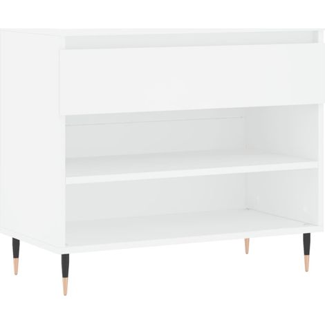 Maison Exclusive - Scarpiera Bianca 70x36x60 cm in Legno Multistrato