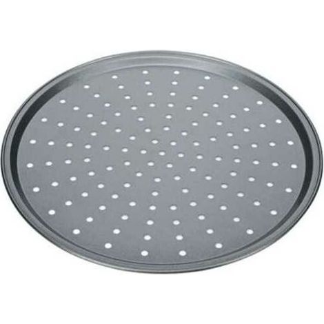 Plaque À Pizza Perforée - Diamètre 31 Cm - Pour Four Électrique Gaz Ou Ventilé - Gris - 1 Pièce