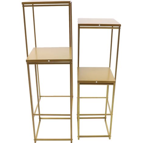 Stand de Fleurs, Design Moderne, Construction en Fer Durable, Or (1/2)