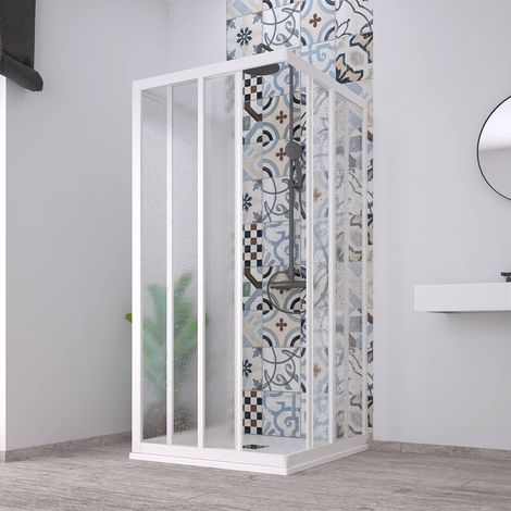 Box doccia tre lati 80x100x80 Acril con due lati scorrevoli ed uno fisso (1/2)