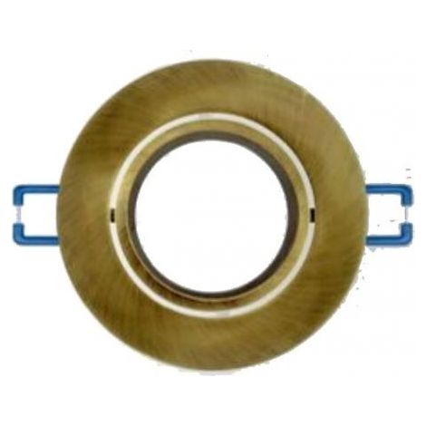 PORTAFARETTO FARETTO PER GU10 AD INCASSO GU10 BRONZO FORO 75mm ORIENTABILE 220V
