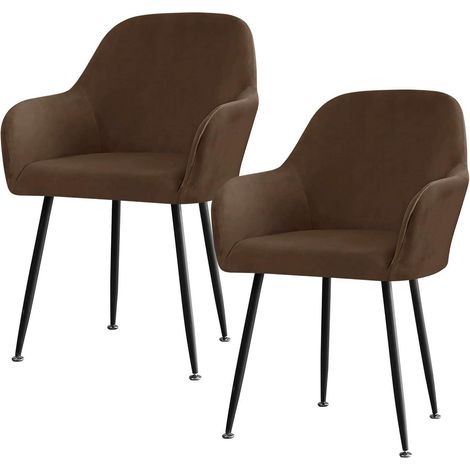 Stretch Stuhlhusse Braun 2er Set Abnehmbar Esszimmer Hochzeit (1/5)