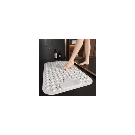 Tapis de douche antidérapant et anti-moisissure pour personnes âgées, 70 x 40 cm, tapis de douche antidérapant pour douche intérieure avec massage des pieds, tapis de bain anti-moisissure avec