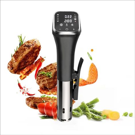 Chauffe-eau sous vide intelligent, 1200W, écran LCD numérique, minuterie et thermostat réglables, circulateur d'immersion puissant, version WiFi. (1/5)
