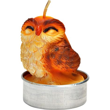 Bougies chauffe-plat Hibou en cire Set de 6 (1/4)
