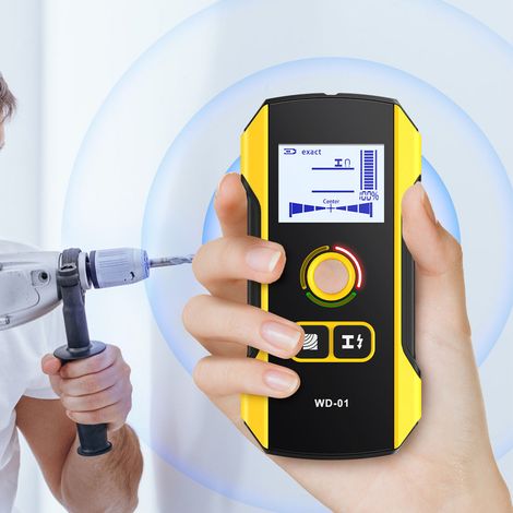 Détecteur mural FNIRSI WD-01 - Dispositif de vision 6 en 1 pour la mesure et le scan des fils dissimulés dans les tuyaux d'armature en acier des murs (1/5)