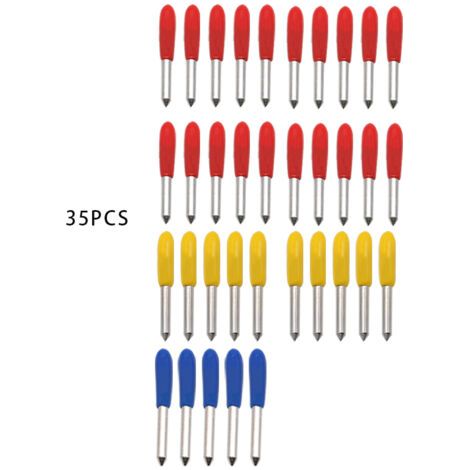 Lame de couteau en alliage, outil de découpe pour ordinateur, avec lettrage à 30, 45 ou 60 degrés, pour Machine à fraiser, 35 pièces