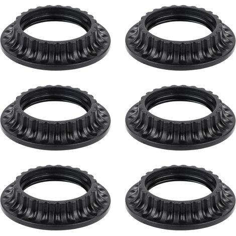 6 x Lampshade Rings for Lamp Sockets, 35 mm Diameter Thread Retaining Ring for Lampshade Screw Collar Rings for Lampshade Socket Rings for Light Fixtures (1/5)