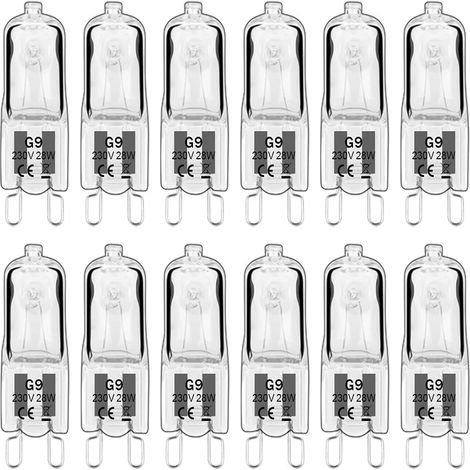 Ampoule LED G9,Ampoule Halogene G9 28W 230V, 350LM 2700K Blanc Chaud Dimmable, G9 Ampoules Capsule, pour Lustres, Lampes de Paysage, Appliques Murales, éclairage d'armoire, Lot de 10 (1/4)
