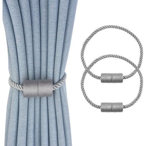 Lot de 2 embrasses de rideaux magnétiques – Crochets décoratifs modernes – Fixation facile – Pour décoration intérieure (1/5)
