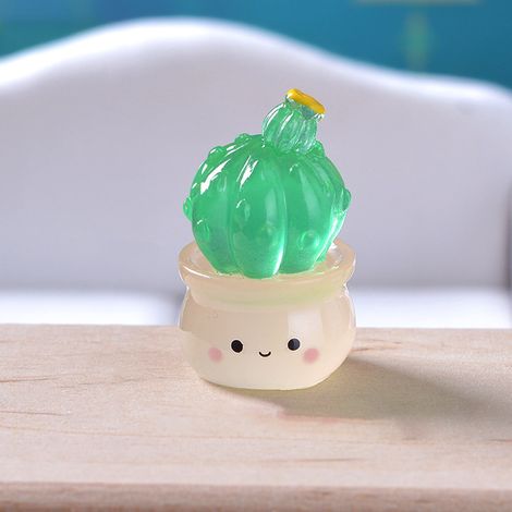 Cactus Miniature - Luminescent - Pour Voiture Et Intérieur - Hauteur 3 cm - 1 Pièce (1/3)