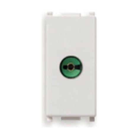 VIMAR SERIE IDEA PRESA TV COASSIALE PASSANTE PASSO 9,5 IEC DISACCOPIAMENTO RESISTIVO 20 DB -Z 75 OHM GRIGIO MODULO RIDOTTO