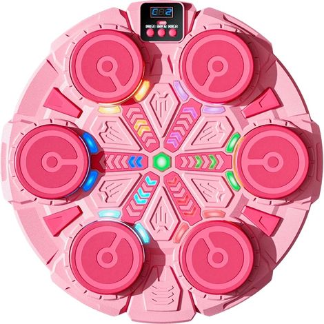 Entrenador musical con objetivos, conectividad Bluetooth, modos interactivos, color rosa. (1/2)