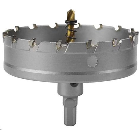 100mm scie cloche foret en carbure de tungstène,TCT métal scie cloche foret pour acier inoxydable, fer, alliage, bois, plastique (1/2)