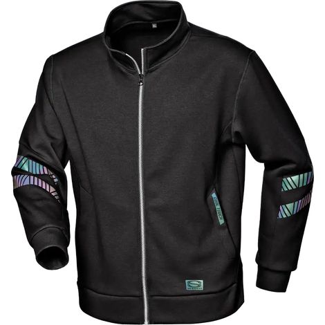 SIR SAFETY SYSTEM BADGER Sweat-shirt de travail zippé coupe-vent noir Taille XXL