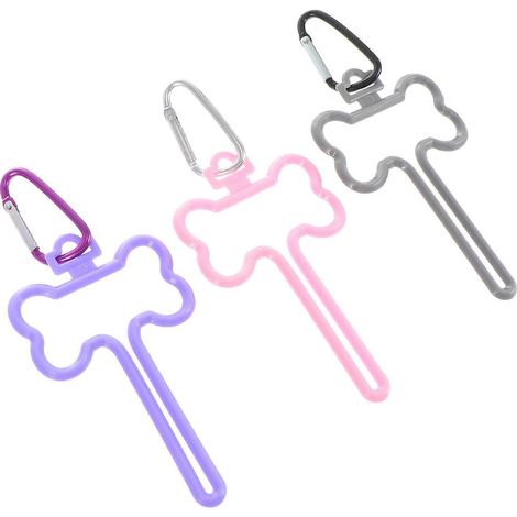 Attache-sac à déjections canines compatible avec les laisses, 6 pièces de couleurs assorties incluses (1/4)