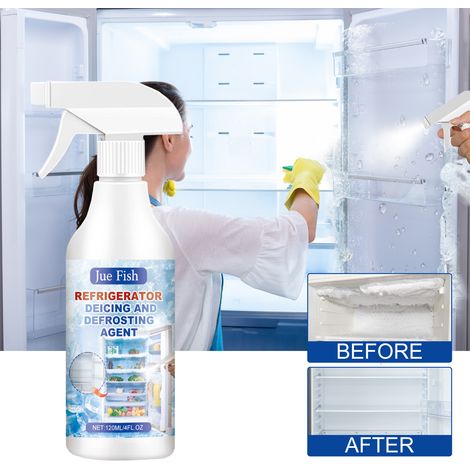 Refrigerator defrosting and ice-removing agent, household freezer snow melting, ice removal, ice block cleaning, anti-icing and ice-melting agent -- 120ml (1/5)