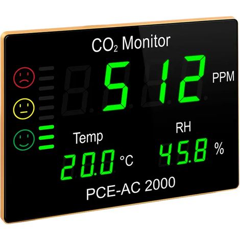 Appareil de mesure du CO2 PCE Instruments PCE-AC 2000 température, humidité de l'air, CO2 S626812 (1/5)