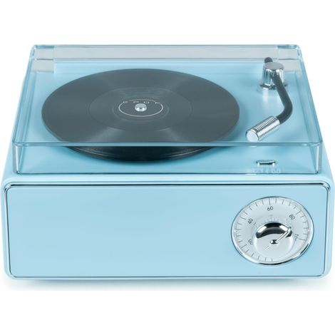 Bigben Kabelloser Lautsprecher mit Vintage Wecker Blau