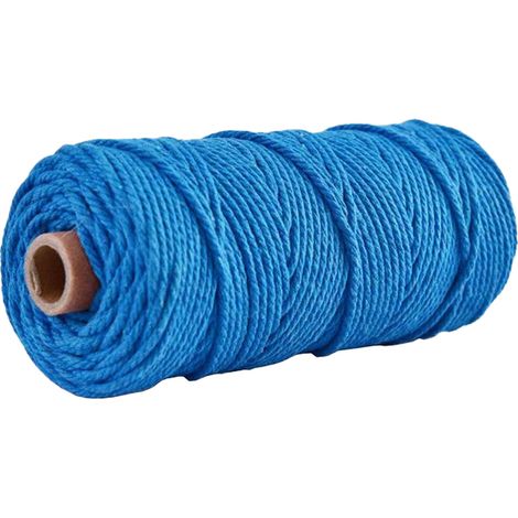 Cordon en coton de 3 mm, cordon coloré, corde beige torsadée pour loisirs créatifs, macramé, bricolage, textile pour la maison, mariage, décoration, 110 yards (90,6 m) (1/5)