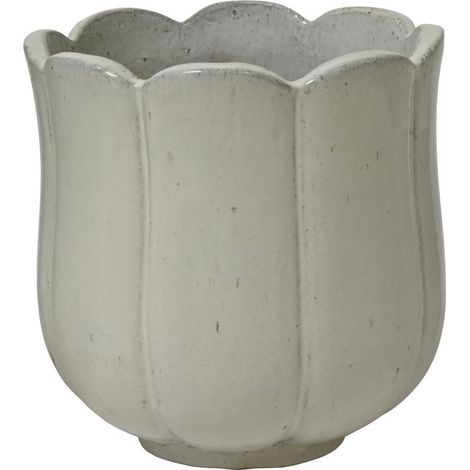PORTAVASO BLOSSOM D.32,5XH33CM GRIGIO TERRACOTTA (1/2)