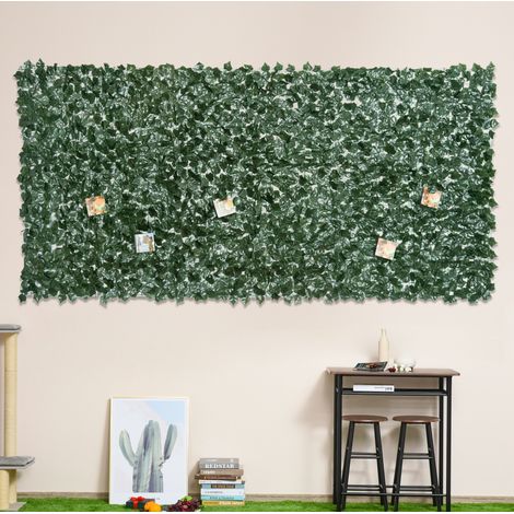 Künstliche Sichtschutzhecke 300 x 150 cm Dunkelgrün OKWISH (1/5)