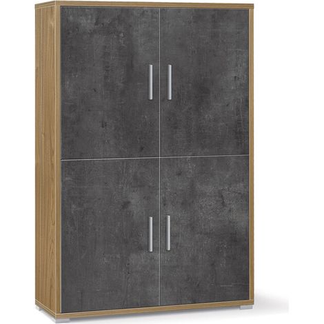 UFFICIO DOUBLE MOBILE 4A 161X108 CM NOCE ST/NERO