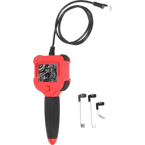 Endoscopio portatile con schermo LCD da 2,4 pollici, lente da 8 mm, impermeabile IP67, cavo rigido da 1 m, 8 LED regolabili per l'autoispezione. (1/5)