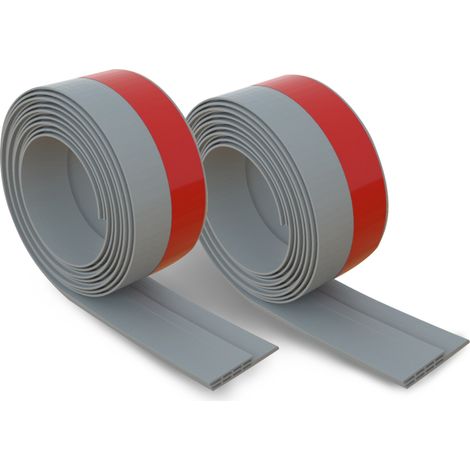 Confezione da 2 guarnizioni inferiori per porte, 100 x 5 cm, guarnizioni adesive inferiori per porte, striscia isolante termica e acustica flessibile in silicone, antipolvere e antirumore, blocca l'ar (1/5)