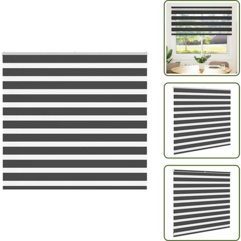 vidaXL Zebrarollo Schwarz 160x100 cm Stoffbreite 155,9 cm Polyester (1/5)