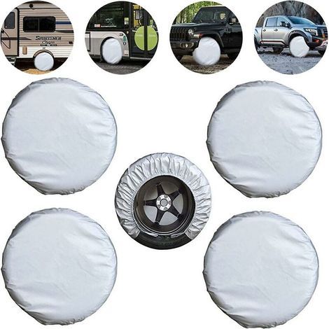 Housses Pneus 4 Pcs Étanches Universelles - Protection Solaire - 24-26 pouces (1/4)