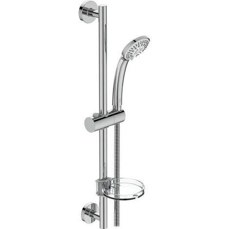 Ideal Standard Idealrain - Duschkopfset, 3 Strahlen, Stange und Schlauch, verchromt B9503AA